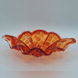 Vintage Italian Murano Glass Textured Bowl